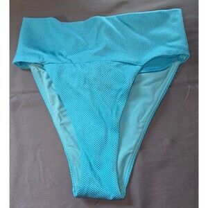 Aerie Aqua Blue High Cut Cheeky Swim Bathing Suit Bottom New Small $29.95
